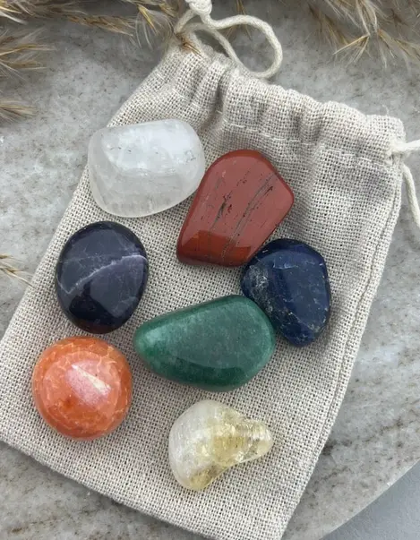 Chakra's kristallenset incl. zakje